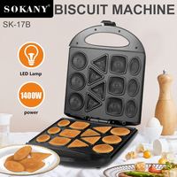 Machine à gaufres et sandwichs SOKANY 17B pour la préparation de beignets et biscuits, appareil de cuisine pour le petit-déjeuner, directement de l'usine