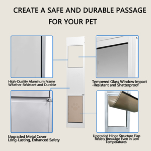 Porta per Animali Domestici di Alta Qualità, Grande Formato, Prezzo Conveniente, con <span class=keywords><strong>Vetro</strong></span> Scorrevole, Serratura e Sistema a Chiusura Magnetica - Product Image 4