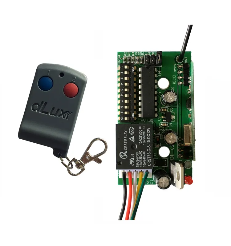 Controle remoto interruptor dip portão automático transmissor de controle remoto e receptor 330 mhz 315 mhz 433 mhz