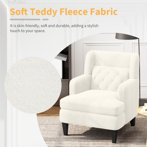 Wholesale Nordic Modern Style Leisure Wingback <b>Chair</b> Living Room Sofa Fabric Tufted Soft <b>Padded</b> Cushion Home Furniture - Product Image 4