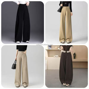 Vendita all'Ingrosso di <span class=keywords><strong>Pantaloni</strong></span> da Lavoro da <span class=keywords><strong>Donna</strong></span> di Alta Qualità, Modello Slim Fit a Gamba Larga, Taglie Forti, <span class=keywords><strong>Vita</strong></span> Media, <span class=keywords><strong>Pantaloni</strong></span> Estivi Eleganti, <span class=keywords><strong>Pantaloni</strong></span> Casual - Product Image 3