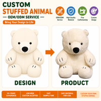 Boneka Beruang Kutub Putih Super Lembut dan Mengembang, Boneka Hewan Arktik yang Menggemaskan, Desain Kustom OEM ODM, Hadiah Ulang Tahun Anak
