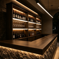 Meubles de bar personnalisés de luxe, design d'intérieur, comptoir vitrine en verre, table de service, armoire de présentation pour bars et discothèques