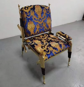 Kursi santai beludru kontemporer Italia kursi senapan mesin Lobby putar santai kualitas tinggi untuk apartemen ruang tamu - Product Image 3