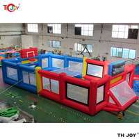 Terrain de sport gonflable multifonctionnel 3-en-1 Premium TH Modèle 786 12x6m pour football, basketball et volley-ball