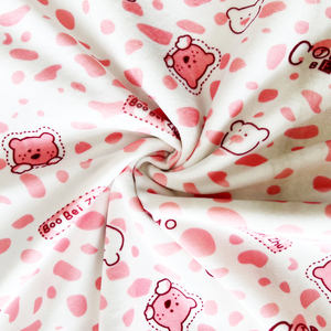 Tissu de velours d'impression de carton de bonne sensation de main Tissu de velours confortable superbe de peluche de polyester - Product Image 2