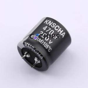 ตัวเก็บประจุอลูมิเนียมอิเล็กโทรไลติกแบบสแน็ป LSG250M477S303S1AA ผ่านชิ้นส่วนรู (THT) D30xL30mm 470uF 20% 250V 10mm - Product Image 1