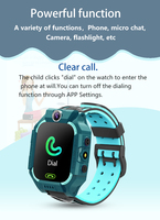 Montre Connectée Enfant Q12 avec Caméra, Localisation LBS et Bouton d'Aide d'Urgence, Modèle 2024 Abordable
