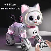 Juguete de Gato Robot Eléctrico Inteligente con Control Remoto, de Plástico Resistente, Educativo para Niños de 1 a 3 Años, Niños y Niñas
