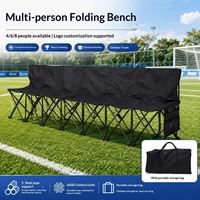 Banc pliant, table de pique-nique, style décontracté, tissu Oxford, pour équipes de football, 4/6/8 joueurs, chaise de spectateur extérieure de type rangée