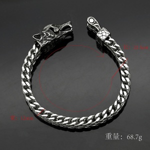 กำไลข้อมือไทเทเนียมสตีลลายโครงกระดูกไวกิ้งชุบทองคำสีกุหลาบ สไตล์ฮิปฮอป สำหรับทุกเพศ ขายดี เหมาะสำหรับเป็นของขวัญวันครบรอบ ขายส่ง - Product Image 5