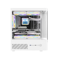 Boîtier d'ordinateur de jeu Micro ATX Boîtier PC HD Audio USB3.0 Acrylique Boîtier blanc d'ordinateur & Châssis serveur tours