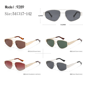 <b>Pilot</b> Sunglasses Full Rim Metal Frame Rectangle Shape Dark Gray Lenses UV400 Protection Unisex Adult Outdoors - Product Image 3