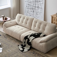 Canapé modulaire de salon Zayshine, style nordique moderne, tissu en velours de luxe, 3 places, appartement, villa, canapé de sol en forme de I, détente