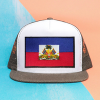 Drapeau national américain brodé en 3D, patchs à crochet et boucle, accessoires de sac d'extérieur, support en PU pour Porto Rico, Équateur, Nicaragua