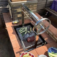 Barbecue au charbon de bois Santa Maria Grill, kit de barbecue argentin pour grillades au bois ou au charbon