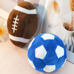 Futbol ve Rugby köpek ısırıkları için çevre dostu interaktif peluş yavru eğitim oyuncaklar sesler Grinds can sıkıcı Pet malzemeleri hafifletir - Product Image 3