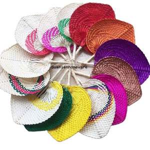 Éventail en bambou tressé à la main, en fibre naturelle, pour la danse, la décoration intérieure, les cadeaux d'affaires et l'artisanat en bambou - Product Image 1