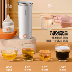 แก้วน้ำร้อนไฟฟ้า Suoper ขนาด 800 มล. กาต้มน้ำพับได้สแตนเลสสำหรับเดินทาง พร้อมฟังก์ชั่นอุ่นร้อน - Product Image 4