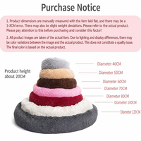 Lit pour chien en forme de donut, moderne, en peluche longue, apaisant, lavable, en fibres douces, écologique, portable, pour grands chiens et chats, vente en gros