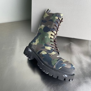 Bottes de travail de qualité supérieure à effet vieilli, style décontracté, en toile, pour hommes - Product Image 2