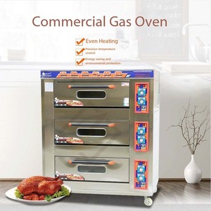 Equipo de Panadería de Alta Calidad, Horno de <span class=keywords><strong>Pizza</strong></span> a Gas de 3 Niveles y 6 Bandejas y Horno Completo para Baguettes para Uso Doméstico y Restaurantes - Product Image 3