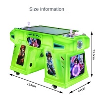 Machine de jeu d'arcade parent-enfant à monnayeur - Jeu de pêche à deux joueurs, Whack-a-Mole, tir de billes - Style arcade en métal et acrylique
