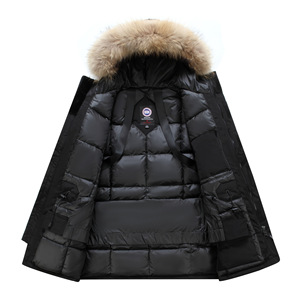 Unisex Goose Down Clothes Fashion Windproof Short-Length Nylon Puffer <b>Coat</b> Luxury Brand Clothing for Men Plus Zipper Closure - Product Image 2