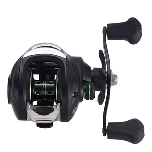 Moulinet de pêche FISHERBON Fisherman's Bund Baitcasting, droitier/gaucher, vert/noir, double frein puissant, longue portée - Product Image 2