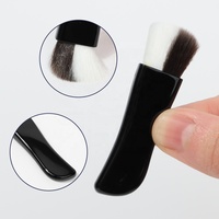 Eco Make-Up Brush pinceau à Blush en vrac simple noir végétalien voyage blanc Mini pinceau de maquillage à Double extrémité de haute qualité
