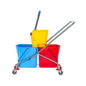 <span class=keywords><strong>Chariot</strong></span> à essoreuse à double seau résidentiel commercial avec structure à dessus ouvert poubelles en plastique <span class=keywords><strong>de</strong></span> <span class=keywords><strong>lavage</strong></span> <span class=keywords><strong>de</strong></span> <span class=keywords><strong>presse</strong></span> d'espaces publics - Product Image 4