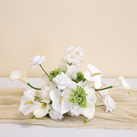 Fleurs artificielles, décoration de mariage, boule de fleurs blanches, centre de table pour mariage, décorations de table