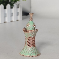 Flacons de parfum en verre et métal arabes de luxe de 12 ml, flacons d'attar fantaisie, flacons d'huile essentielle de parfum arabe dorés