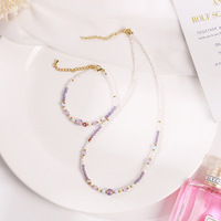 Collier et Bracelet en Perles de Pierre Améthyste Facettée Shousan avec Perles Baroques – Bijoux Ajustables pour Rendez-vous, Banquets, Festivals, Cadeaux