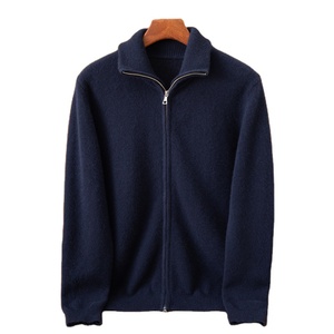 <span class=keywords><strong>Cardigan</strong></span> da <span class=keywords><strong>Uomo</strong></span> in Puro Cashmere a Collo Alto, Maglione Invernale Spesso Lavorato a Maglia, Casual, Antirughe, Traspirante, <span class=keywords><strong>con</strong></span> <span class=keywords><strong>Cerniera</strong></span> e Motivo Liscio - Product Image 1