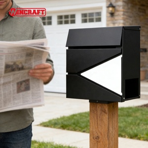 Boîte <span class=keywords><strong>aux</strong></span> <span class=keywords><strong>lettres</strong></span> moderne pour <span class=keywords><strong>porte</strong></span> d'entrée, cour arrière, maison, bureau, boîte <span class=keywords><strong>aux</strong></span> <span class=keywords><strong>lettres</strong></span> murale en métal - Product Image 2