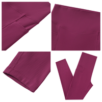 Pantalon de yoga taille haute pour femmes, sans bout de chameau, legging de sport avec poches