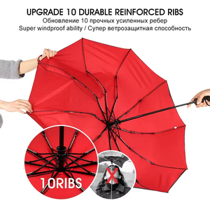Automatic 10 <b>Umbrella</b>, <b>Windproof</b> and Rainy Business Men and Women Folding <b>Umbrella</b> - Product Image 4