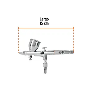 Pistola de Aerografía Profesional de Alimentación por Gravedad con Boquilla de 0.3 mm, Velocidad Ajustable, Control de Doble Acción, Vaso de Aluminio de 7 cc, Portátil - Product Image 4