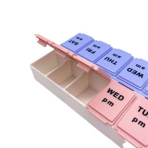 Fashion <b>Smart</b> Case Travel 14 Compartments Pill Box with Organizer <b>Wallet</b> Pill Plastic Storage Box - Product Image 1