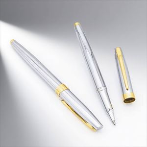 Gold <b>Silver</b> High-grade Metal Ballpoint <b>Pen</b> with Custom Logo 0.7mm Writing Width Elegant Design for Business Use and Gift - Product Image 5