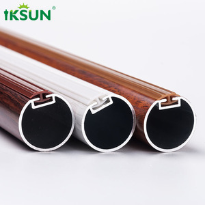 IKSUN vente en gros en aluminium Double support en <span class=keywords><strong>bois</strong></span> fleuron salon <span class=keywords><strong>tringle</strong></span> à rideaux ensembles décoratifs - Product Image 5