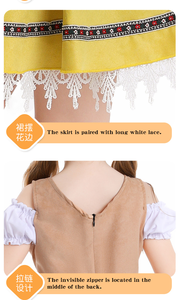 लड़कियों के लिए ओक्टोबेफेस्ट बच्चों के लिए कॉस्प्ले ड्रेस ड्रेस, बच्चों के लिए कार्निवल के लिए पोशाक पोशाक - Product Image 6