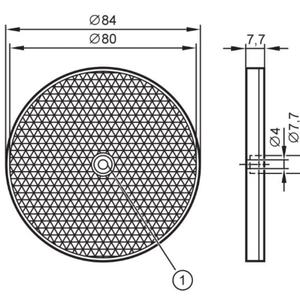 Miroir réfléchissant utilisé dans la réflexion spéculaire Commutateur photoélectrique E20005 TS-80 RÉFLECTEUR - Product Image 2