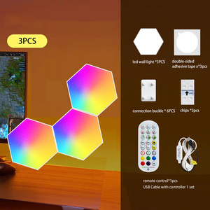 Reasonable Sale Splicing Wall Smart <strong>Light</strong> <strong>Panels</strong> 5v 10w 3pcs Plastic Housing <strong>Hexagon</strong> <strong>Lights</strong> Rgb - Product Image 2