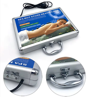 Pierres de massage chaudes pour spa, 16 pièces, pierres de massage avec boîte de chauffage en aluminium, kit de massage chauffant, pierres d'énergie en basalte