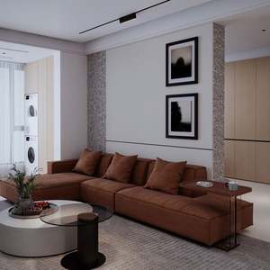 Ensemble de meubles en bois au design moderne personnalisé, comprenant une armoire et une bibliothèque, pour hôtel ou appartement - Product Image 3