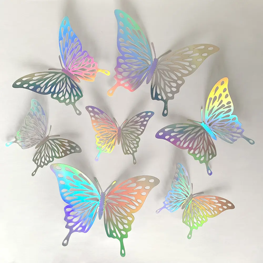 New bouquet butterfly decoration flower shop party supplies pvc three-dimensional butterfly