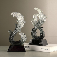Figura de Elefante de Resina Epoxi, Estilo Artístico Folclórico de Lujo, Personalizada, Decoración para el Hogar, Sala de Estar, Entrada, Regalo de Inauguración