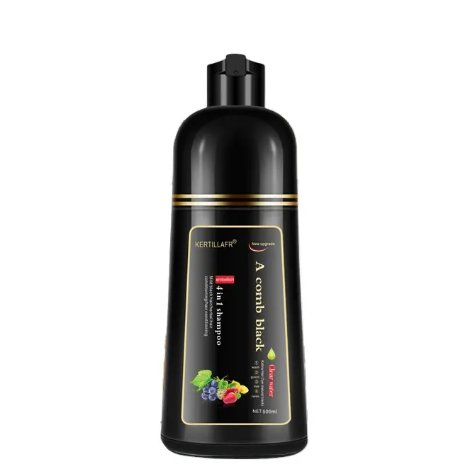 Tintura de cabelo temporária natural, shampoo para tingimento de cabelo